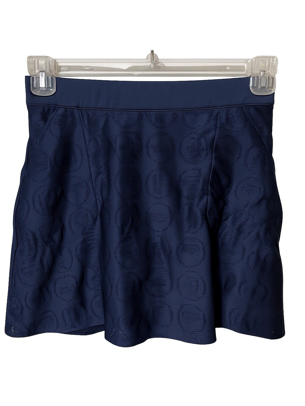 Peter Millar Women’s Navy Golf Skort Skirt Size Small Pull-On Monogram Print